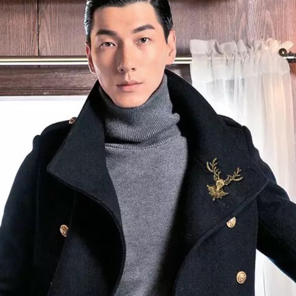 Antiqued Bronze Buck Deer Head Brooch Lapel Pin - Picture 3 of 14